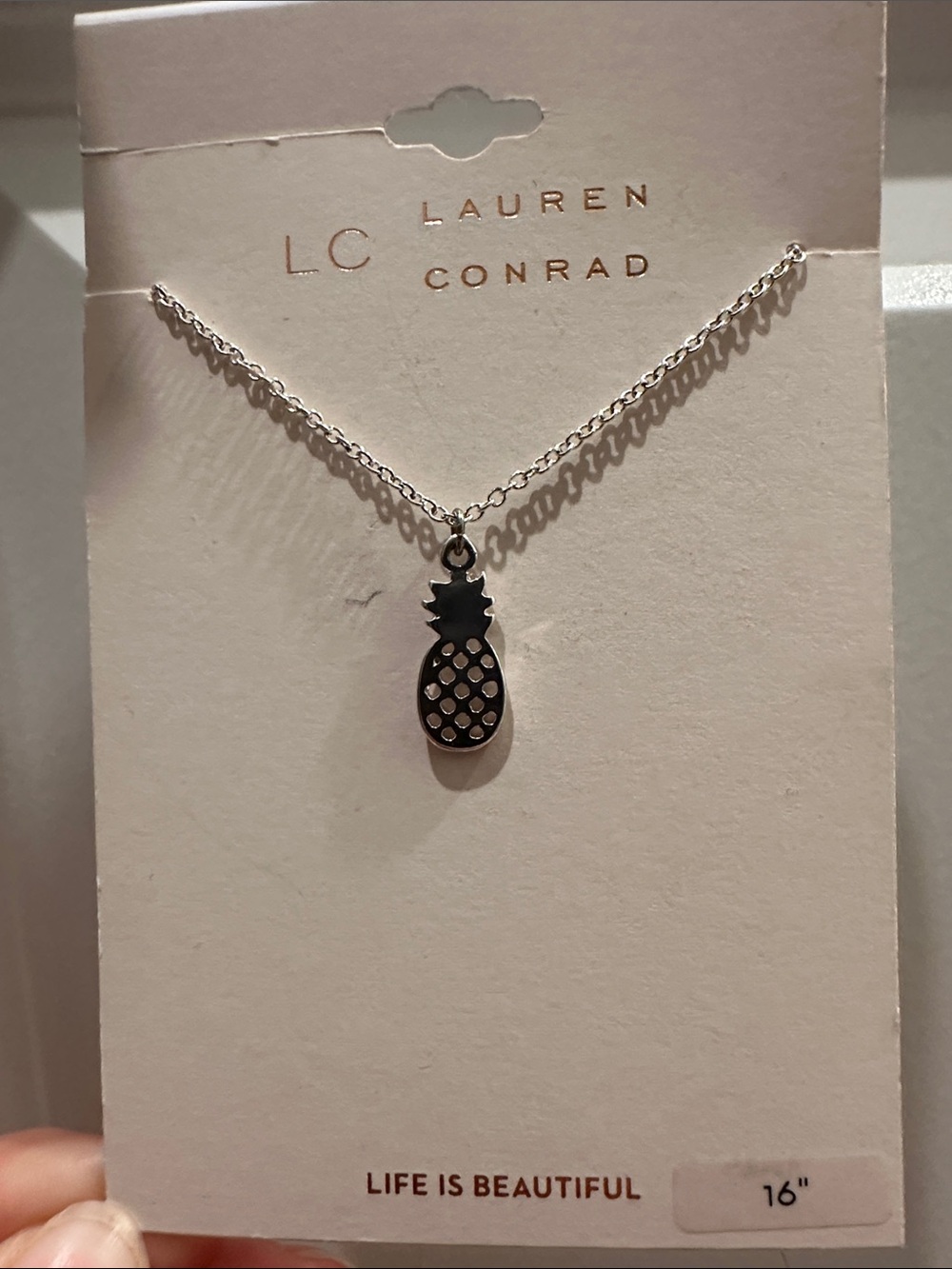 LC Lauren Conrad Silver-Tone Pineapple Necklace